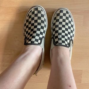 Well Loved Checkered Vans Ladies size 7.5
